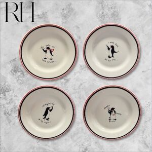 Restoration Hardware Penguin Themed Plates Set
